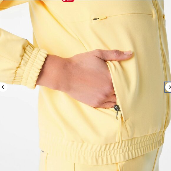 SYDNEY SCRUB JACKET BUTTER YELLOW - Picture 6 of 10